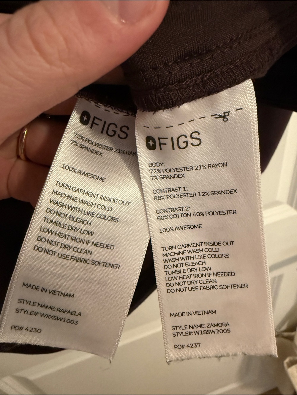 Figs scrubs espresso set, Rafaela top, mid rise Zamora bottoms - Picture 4 of 4
